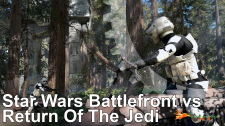 قدرت گرافیکی:بازی Star Wars Battlefront در مقابل فیلم Star Wars Return of the Jedi