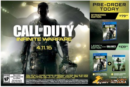 اطلاعات و جزئیاتی از Call of Duty: Infinite Warfare و نسخه هایش منتشر شد.