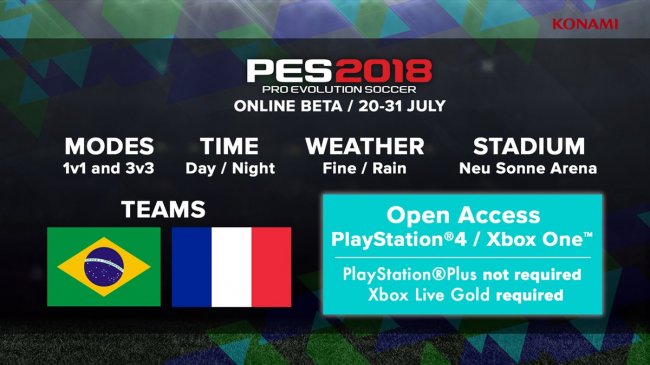 از Open Beta  آنلاین بازی PES 2018 برای Xbox One و PS4 رونمایی شد|خبری برای  PC نیست