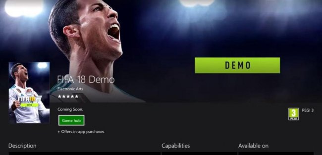 FIFA 18 Demo در فروشگاه Xbox Live دیده شد|تاریخ انتشار و حجم دمو بر روی Xbox مشخص شد