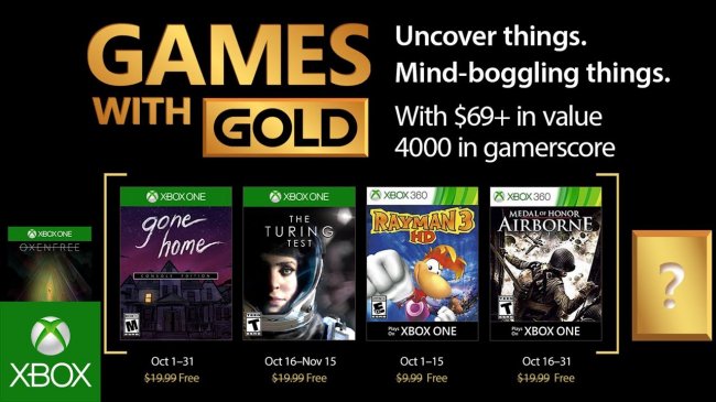 بازی های رایگان ماه October با Xbox Live Gold مشخص شدند