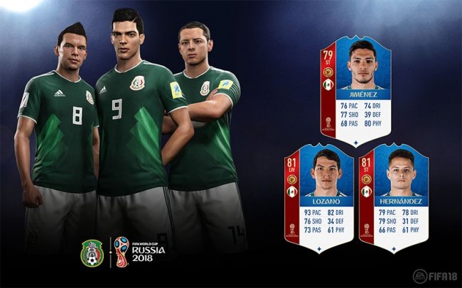 از ریتینگ بازیکنان مکزیک برای مد World Cup 2018 بازی FIFA 18 رونمایی شد