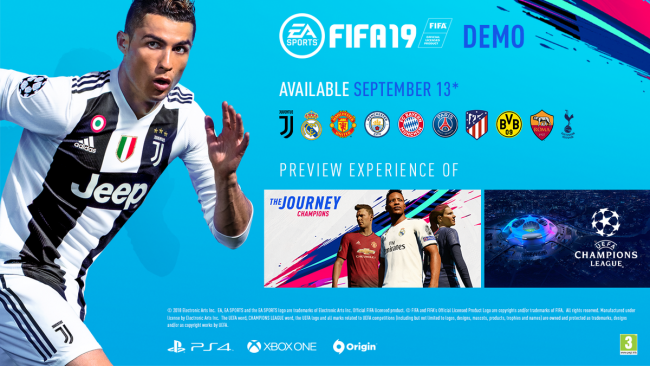 از تاریخ انتشار Demo بازی FIFA 19 همراه تیم های حاضر رونمایی شد