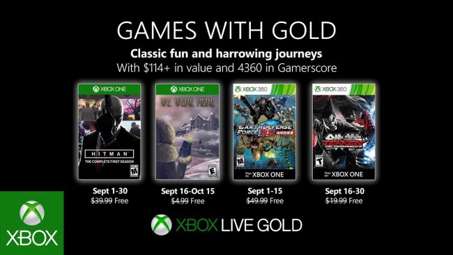 بازی های رایگان ماه September با Xbox Live Gold مشخص شدند