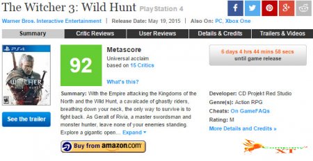 نمرات بازی  The Witcher 3: Wild Hunt منتشر شد|یک بازی شاهکار