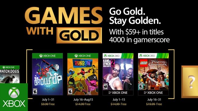 بازی های رایگان ماه July با Xbox Live Gold مشخص شدند.