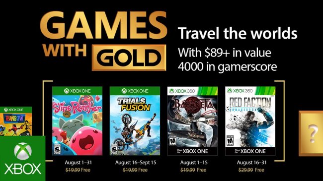 بازی های رایگان ماه August با Xbox Live Gold مشخص شدند