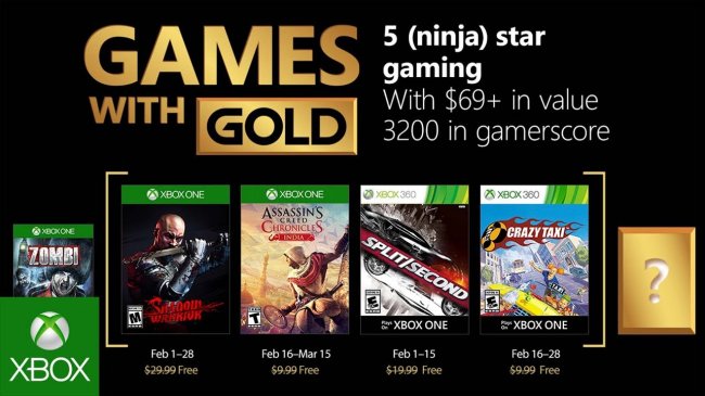 بازی های رایگان ماه February با Xbox Live Gold مشخص شدند