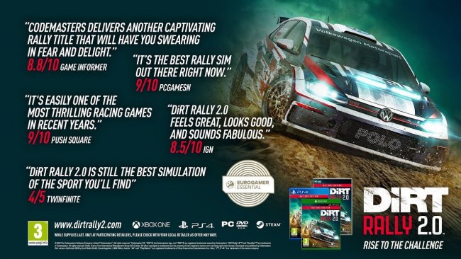 تریلری جدید از بازی DiRT Rally 2.0 نقد های عالی بازی را نشان می دهد