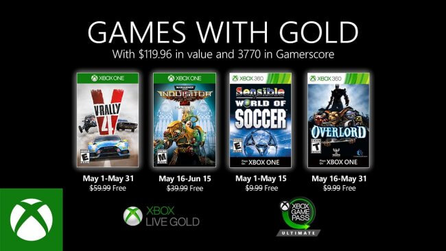 بازی های رایگان ماه May با Xbox Live Gold مشخص شدند